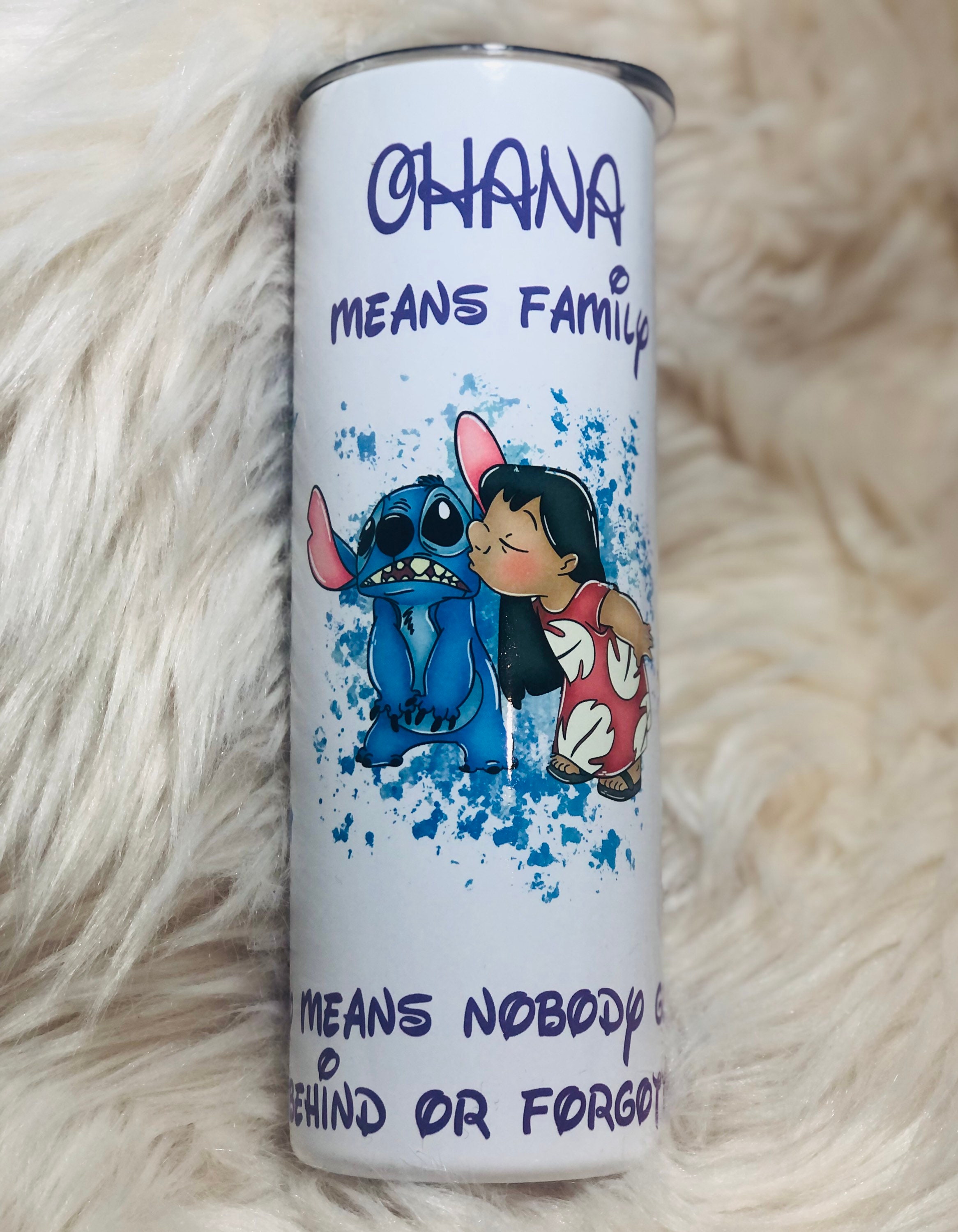 Ohana Means Family Stitch Cup with Straw 20 oz. - Lilo & Stitch