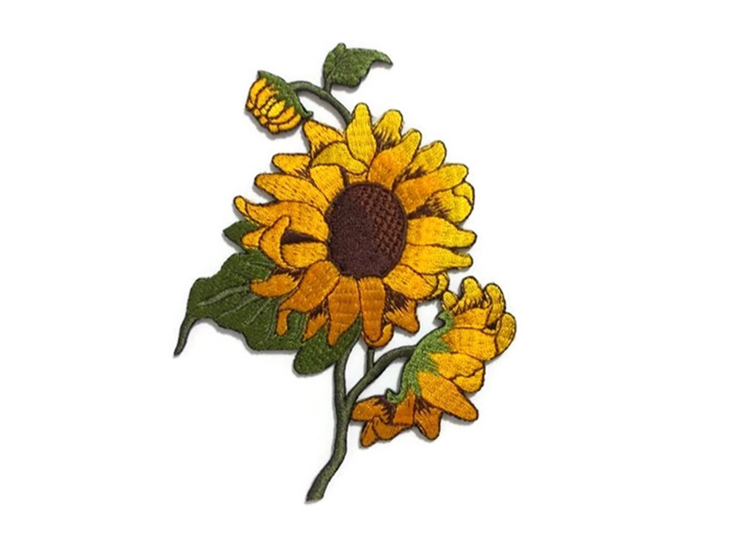 Sunflower Patch Iron on Embroidery Applique Sew on Etsy