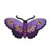 Iron on Embroidery Butterfly Patch - Moth Applique - Insect Motif - Sew on, Glue on - Violet, Amethyst, Orchid Purple - 8.5 x 5 cm (M/10-4)