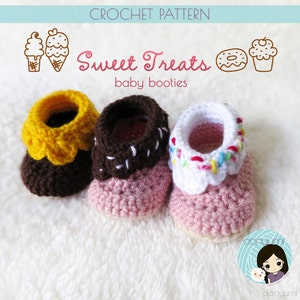 Sweet Treats Baby Booties Crochet Pattern