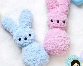 Pipsqueak Peeps Easter Crochet Pattern ~ Marshmallow Bunny Rabbits ~