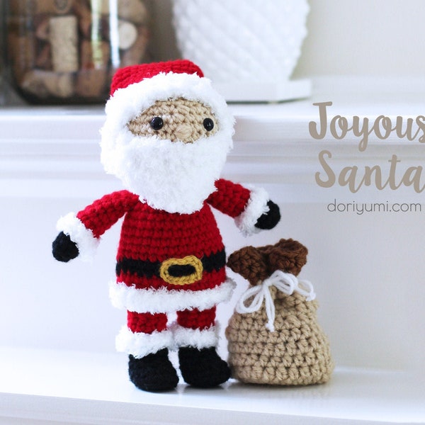 Joyous Santa Claus Christmas Holiday Amigurumi Crochet Pattern