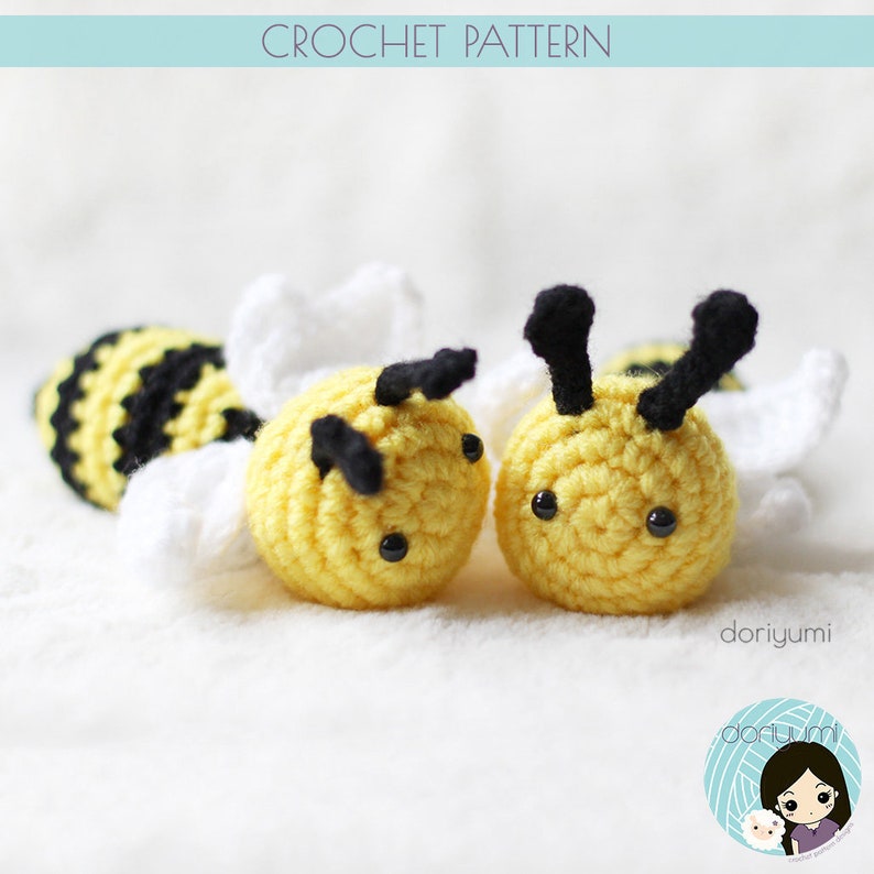 The Bee-utiful Bees Crochet Pattern Save the Bees image 1