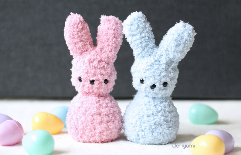 Pipsqueak Peeps Easter Crochet Pattern ~ Marshmallow Bunny Rabbits ~