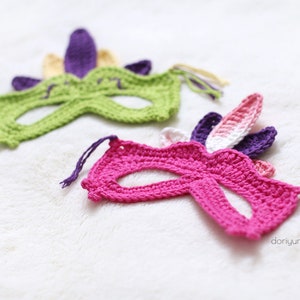 Mardi Gras Mask for Kids Crochet Pattern image 2