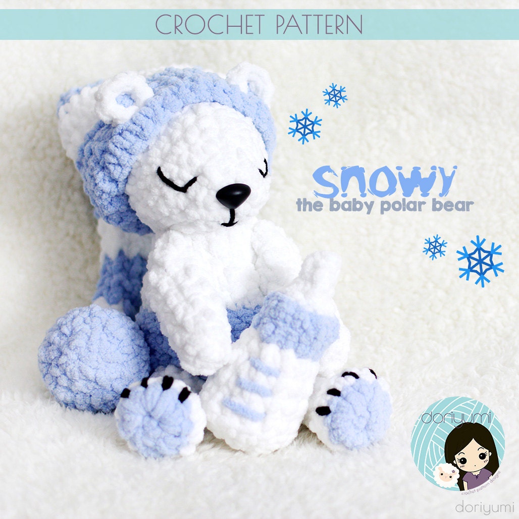 Snowy the Baby Polar Bear Amigurumi Crochet