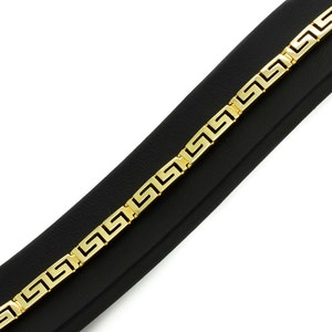 14k Gold Greek Bracelet, Women Yellow Gold Meander Bracelet, 14K Solid Gold Bracelet, Greek Key Bracelet, Greek Gold Jewelry, Fine Bracelet
