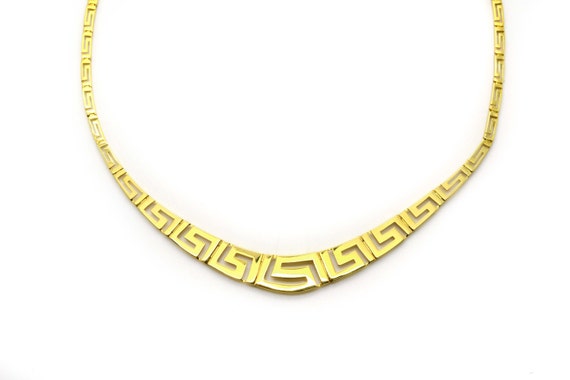 Greek Key Necklace - Solid 16 Inches