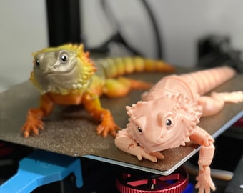 Bearded Dragon, 3D Printed, flexi articulated design, made to order