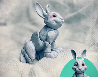 3D Printed Articulated Bunny Rabbit: Chinese New Year Easter Decor