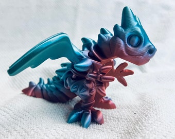 3D Printed Articulated Dragon Toy, Desk Decor