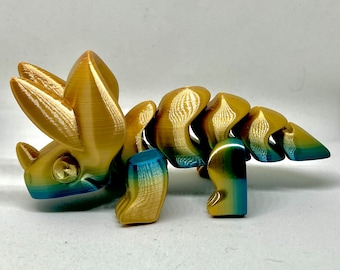 Nice Triceratops Dinosaur Flexi fidget toy, 3D printed, made to order, multiple colors available