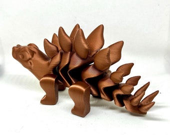 Nice Stegosaurus Dinosaur Flexi fidget toy, 3D printed, made to order, multiple colors available