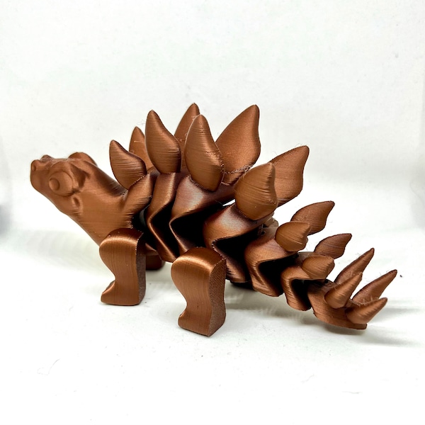 Nice Stegosaurus Dinosaur Flexi fidget toy, 3D printed, made to order, multiple colors available
