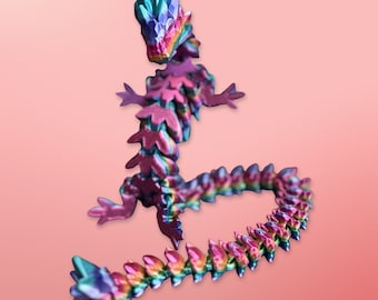宝石ドラゴン、15〜26インチ、関節式3Dプリント、受注生産
