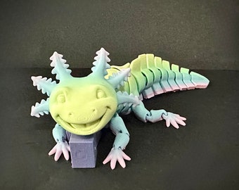 3D Printed Flexi Axolotl: Articulated Sensory Fidget Toy
