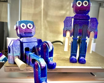 ArtiBot, Your Articulated Robot Friend, 3D Printed, fidget toy, made to order, flexi toy