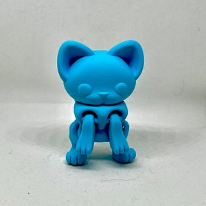 Flexi Bear Cat fidget toy, 3D printed, made to order, multiple colors available