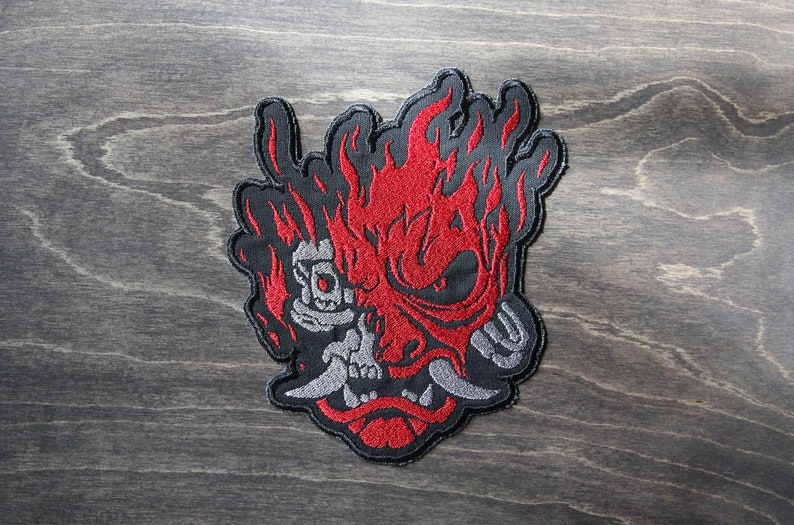 Samurai cosplay embroidery patch V cosplay Johnny Silverhand/'s jacket Cyberpunk themed gift Iron-on or sew-on