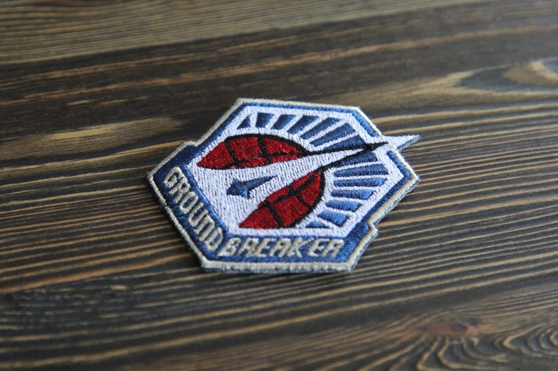 Bundle of the Groundbreaker patches  the Outer Worlds game embroidery patch