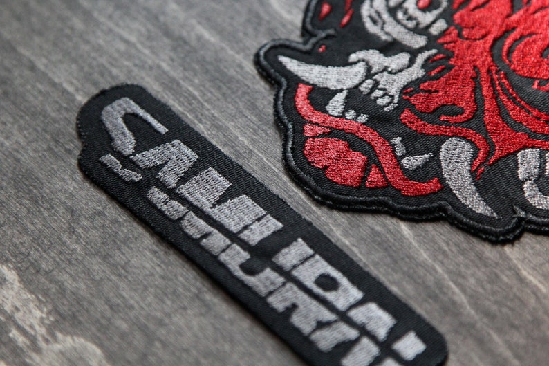 Samurai cosplay embroidery patch V cosplay Johnny Silverhand/'s jacket Cyberpunk themed gift Iron-on or sew-on