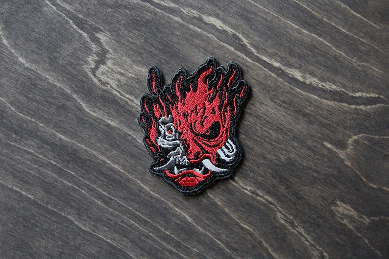 Samurai cosplay embroidery patch V cosplay Johnny Silverhand/'s jacket Cyberpunk themed gift Iron-on or sew-on