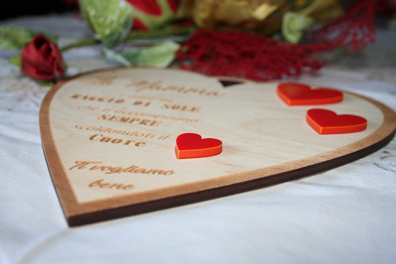 Regalo per la Festa della Mamma, Targa in Acrilico a Forma
