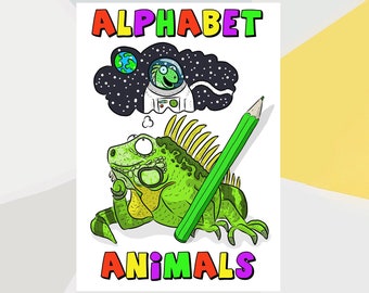 Animal Colouring Book, Print Your Own Colouring Book, Animal Alphabet,Home Activities, Children's Colouring Book, Printable Colouring Book