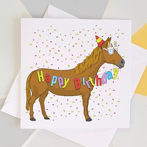 Horse Birthday Card, Horse Card, Funny Horse Card, Horse Owner, Horse Birthday, Horse Gift, Horse Birthday Party, Horse Lover Card