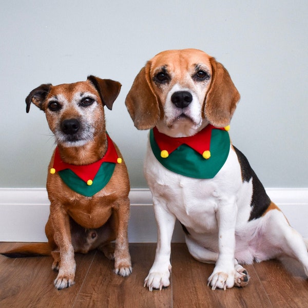 Weihnachten Hundehalstuch, Weihnachten Hundehalstuch, Elfen Hundehalstuch, Hundehalstuch, Hundehalstuch, Hundehalstuch, süßes Weihnachtshalsband, Geschenk für Hundeliebhaber