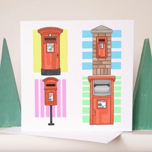 Post Box Card, Postal Worker Card, Letterbox Birthday, Letter Carrier Card, Mail Carrier Card, Letterbox Art, Postperson Card