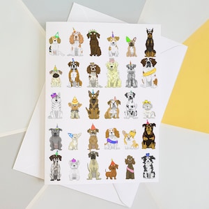 Dog Birthday Card, Dog Party Card, Dog Birthday Card, Birthday Party Card, Dog Lover Card, Dog Owner Card