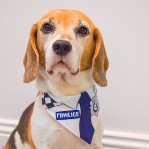 Police Dog Bandana, Casual Style Dog Bandana, Over The Collar Dog Bandana, Dog Fancy Dress Police, Dog Law Enforcement Bandana, Dog Police