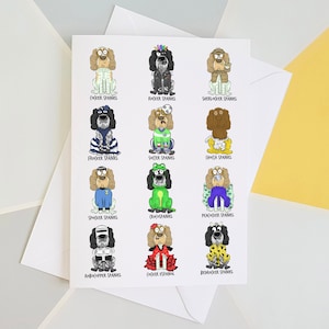 Cocker Spaniel Card, Cocker Spaniel Birthday Card, Cocker Spaniel Gift, Cocker Spaniel, Cocker Spaniel Owner, Cartoon Dog Card, Dog Puns