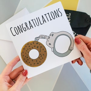 Police Officer, Police Congratulations, Police Retirement Card, Police Academy, Police Wife, Law Enforcement, Academy Gift Card image 3