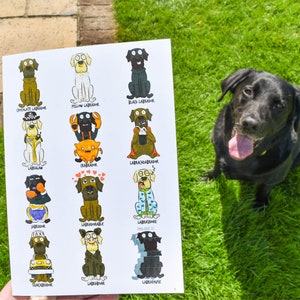 Labrador Card, Labrador Birthday Card, Labrador Gift, Labrador Lover, Labrador Owner, Cartoon Dog Card, Dog Puns, Funny Labrador, Cute Dog