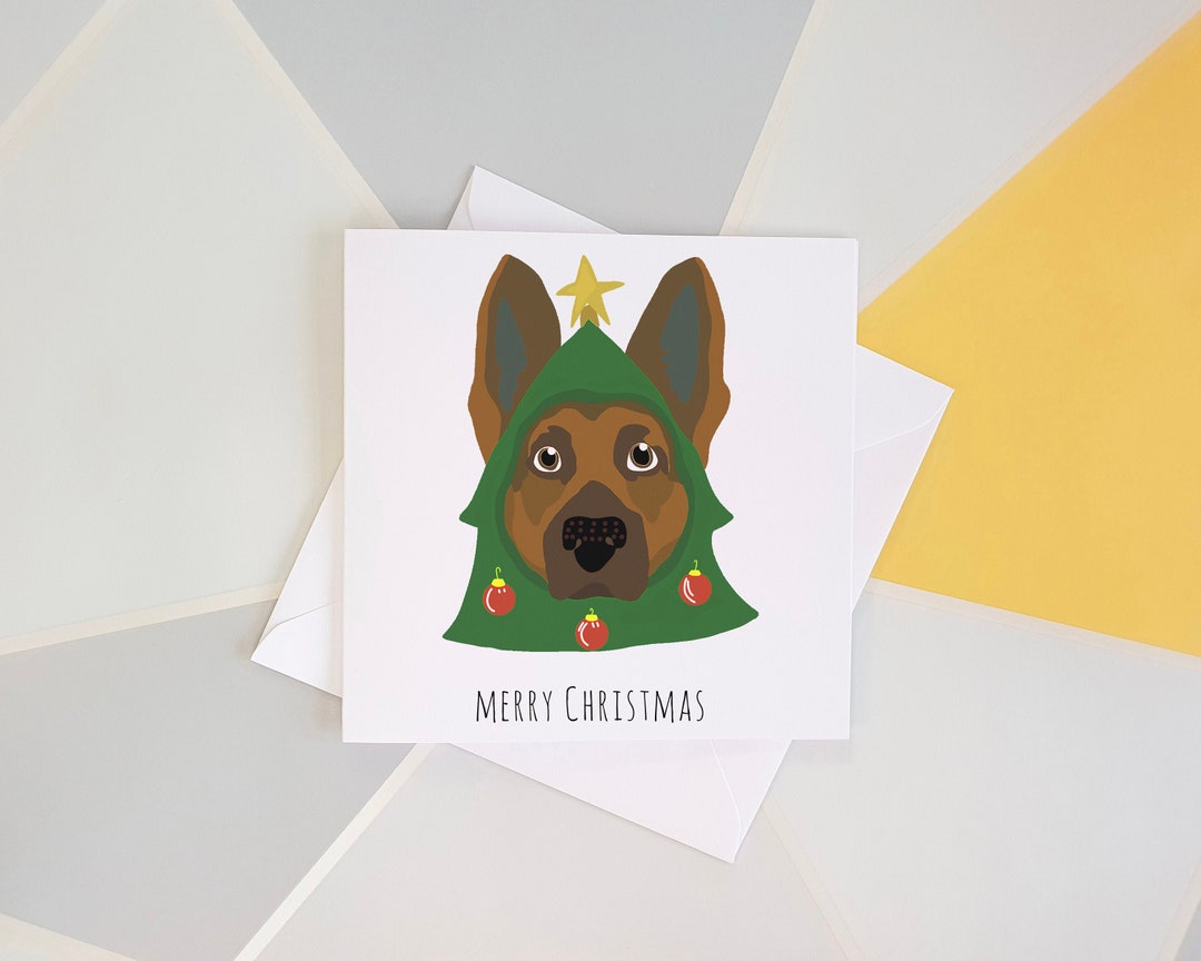 Christmas Cards German Shepherd Card Funny Christmas Card Etsy