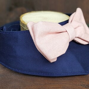 Dog wedding attire, pink dog bow, blue dog bandana, best dog bandana, Dog costume, Dog bow tie, Dog wedding Outfit. Dusty pink bow, image 8