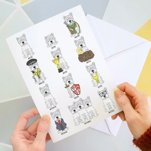 West highland Terrier Card, Westie Birthday Card, Funny Dog Card, Westie Gift, Westie Owner, Cartoon Dog Card, Dog Puns, Westie Birthday