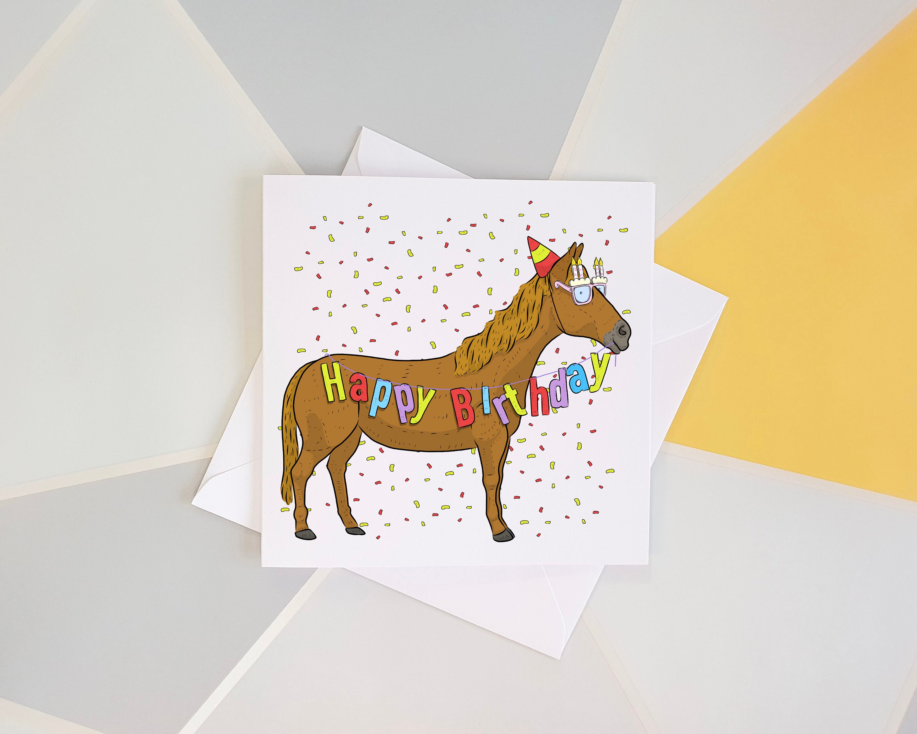 Horse Birthday Card Horse Card Funny Horse Card Horse | Etsy