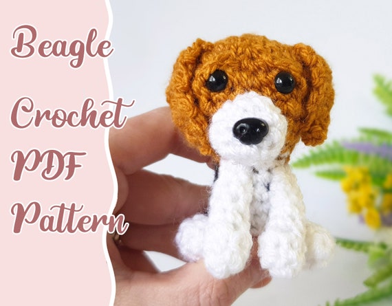 Crochet beagle Pattern, modèle de chien amigurumi, tutoriel sur