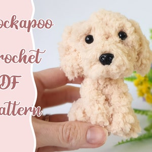 Modèle cockapoo au crochet, modèle chien amigurumi, tutoriel peluche chien, téléchargement immédiat PDF, mini chiot en peluche, cadeau mignon au crochet