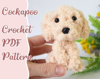 Crochet cockapoo Pattern, amigurumi dog pattern, Dog Stuffed Animal tutorial, Instant download PDF, mini plush puppy, cute crochet gift