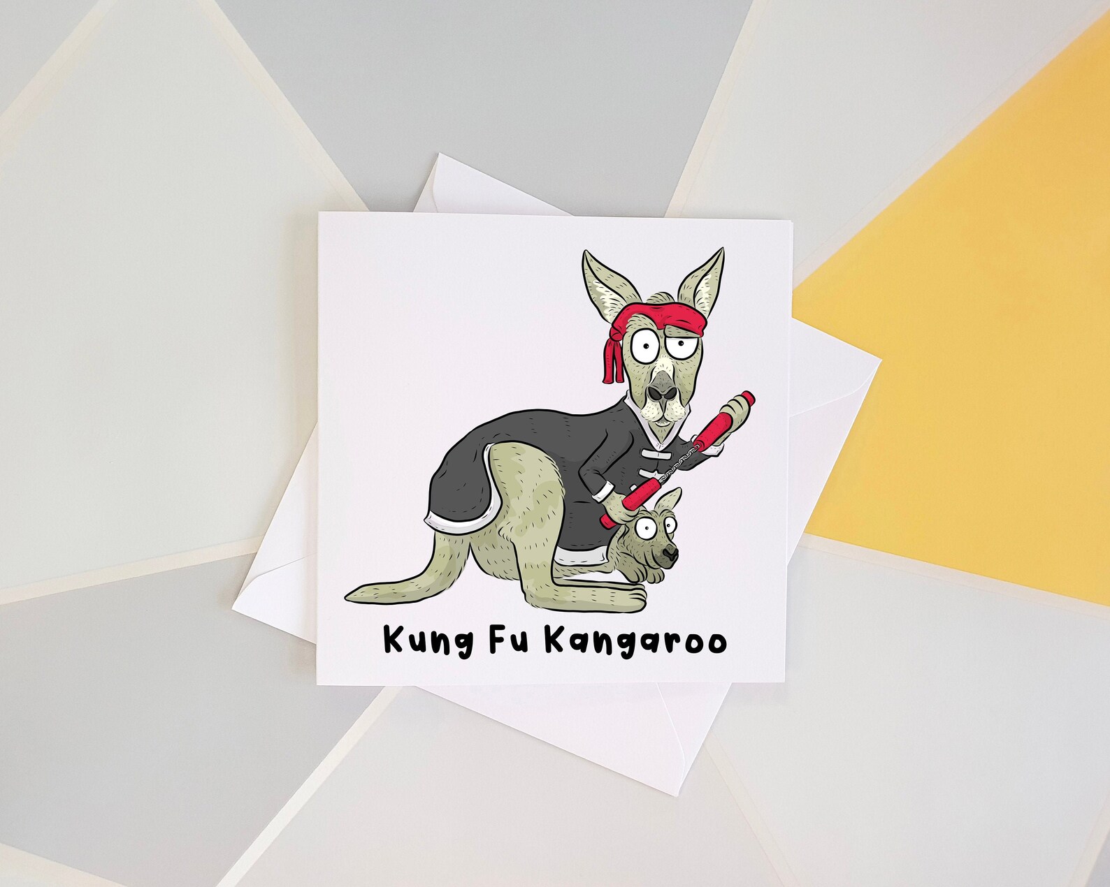 Kung Fu Kangaroo Kangaroo Card Kangaroo Birthday Card Kung Etsy
