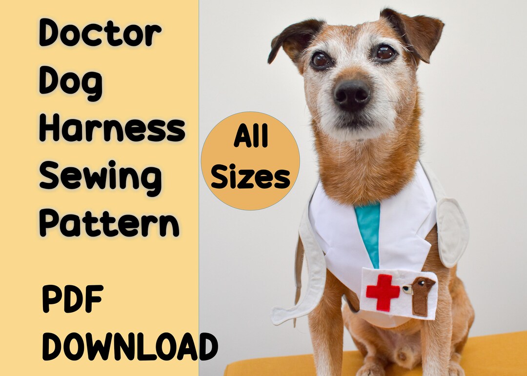 Doctor Dog Outfit Sewing Pattern Surgeon Dog Bandana Dogtor Etsy UK