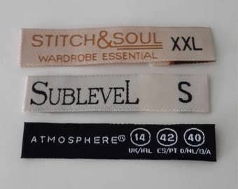 1200 Pcs HD Quality Woven Label for T-shirts, Jackets, Hats, Pants and ...