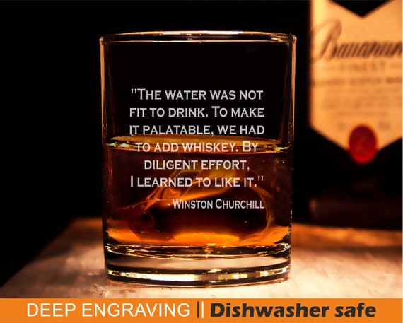 Winston Churchill Graviert Zitat Gravierte Whisky Glas Grosse Etsy