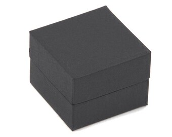 12 Black Luxury Paper Ring Boxes