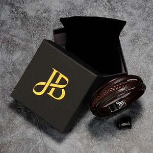 Multilayer Men's Leather Bracelets in Black & Brown Gift for Him Dad Husband Boyfriend Stylish Accessories for Men image 9
