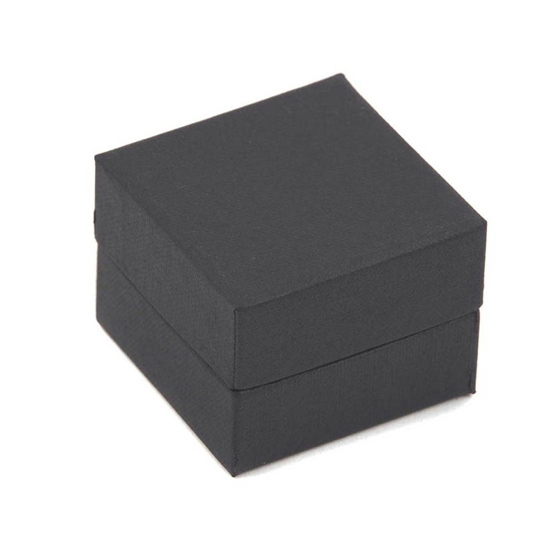 12 Black Luxury Paper Ring Boxes